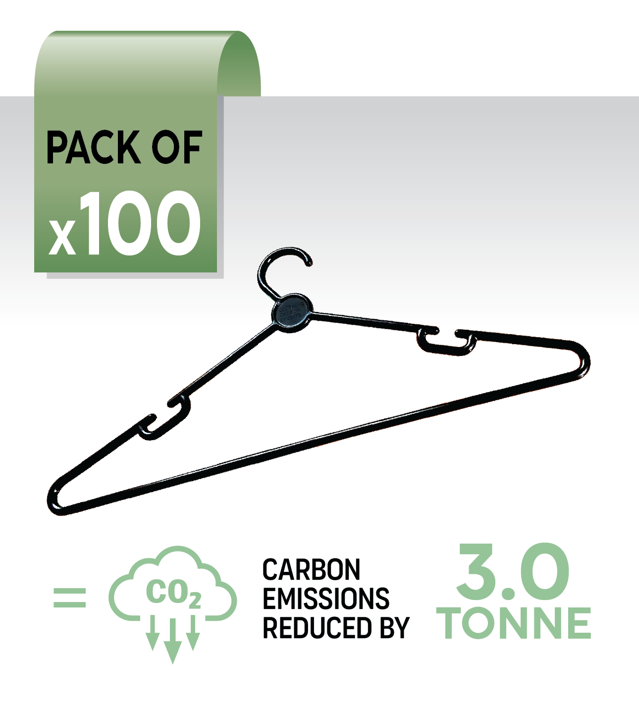 100 hangers - offset 3000kg carbon emissions